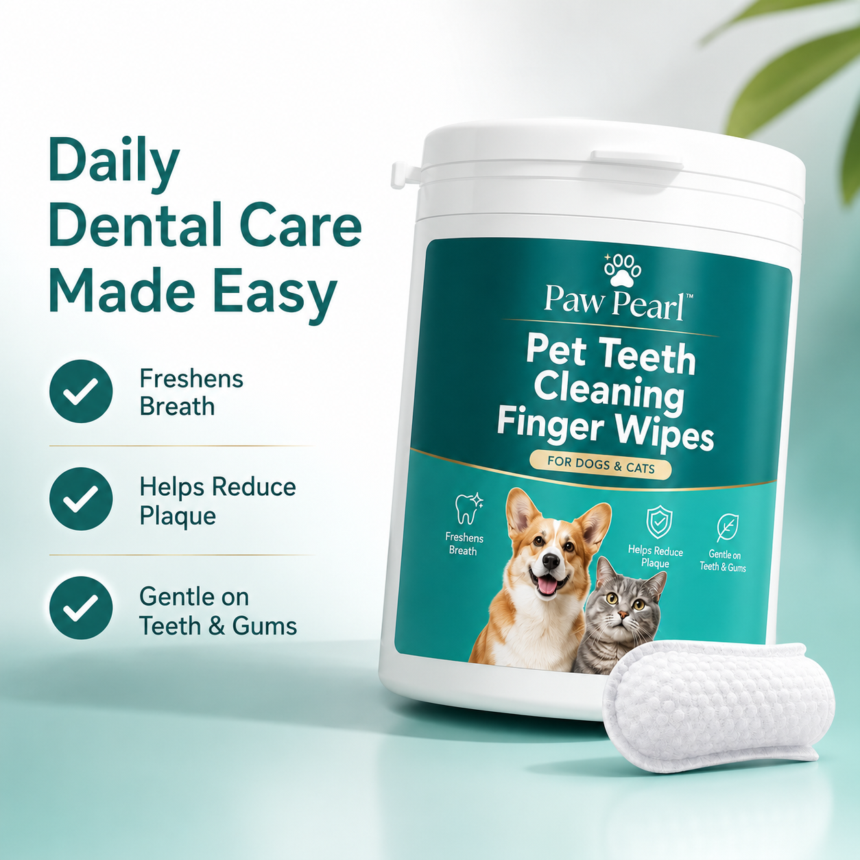 PawPearl™ Dental Finger Wipes