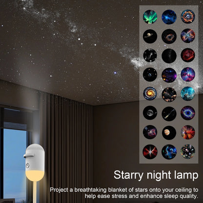 Mini Galaxy Star Projector Two In One Night Light Home Background Atmosphere Light Bedroom Car Decoration Children's Gift